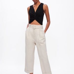 Zara structured top with front knot